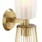 Designers Fountain Liana 6in. 2-Light Brushed Gold Wall Sconce Light with a Combo of Etched Glass and Wire Cage Shades D328M-2WS-BG - alternate 2